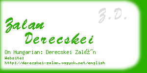 zalan derecskei business card